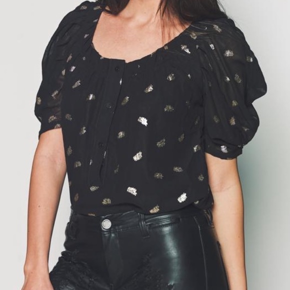 Black short sleeve blouse - Picture 9 of 9